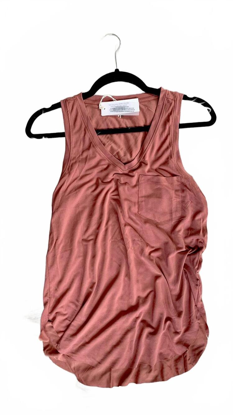 NEW ANOTHER LOVE women's baby esther tank top in adobe